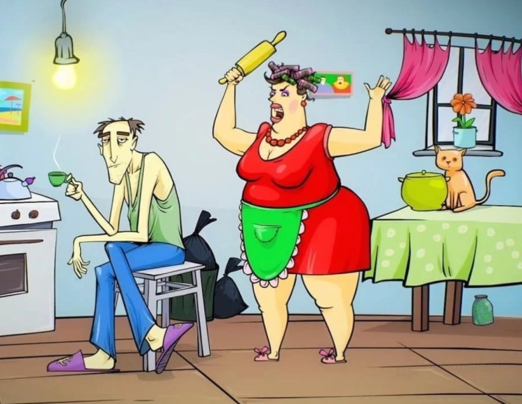 Карикатуры на супругов