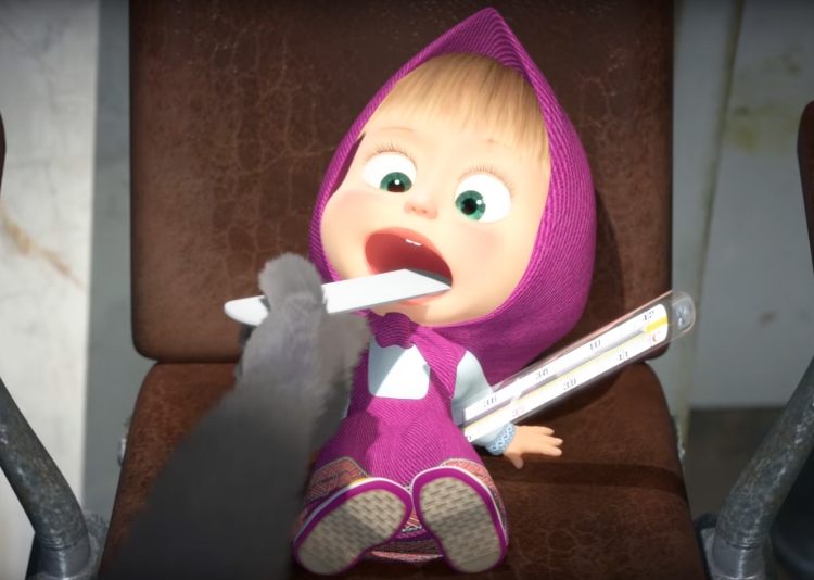 Маша и медведь Маша заболела