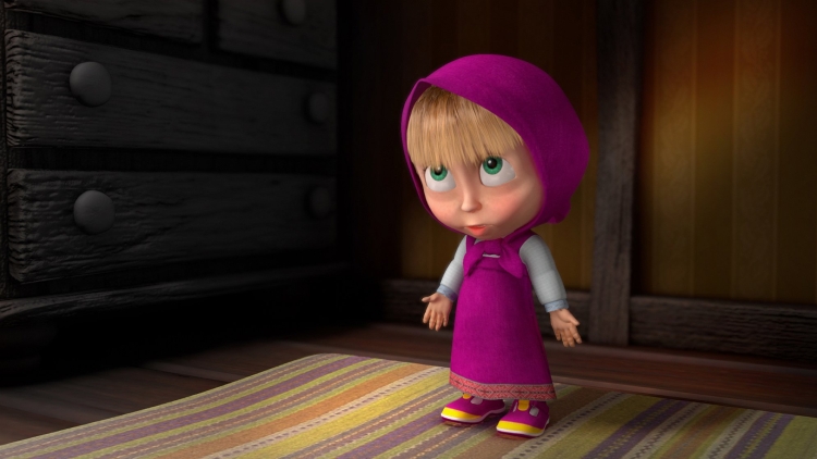 Грустная Маша из мультика Маша и медведь