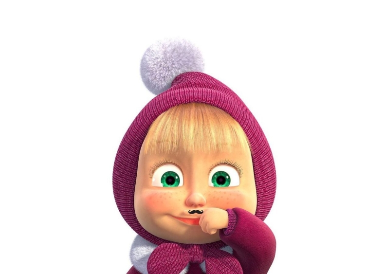 Лицо Маши из мультфильма Маша и медведь