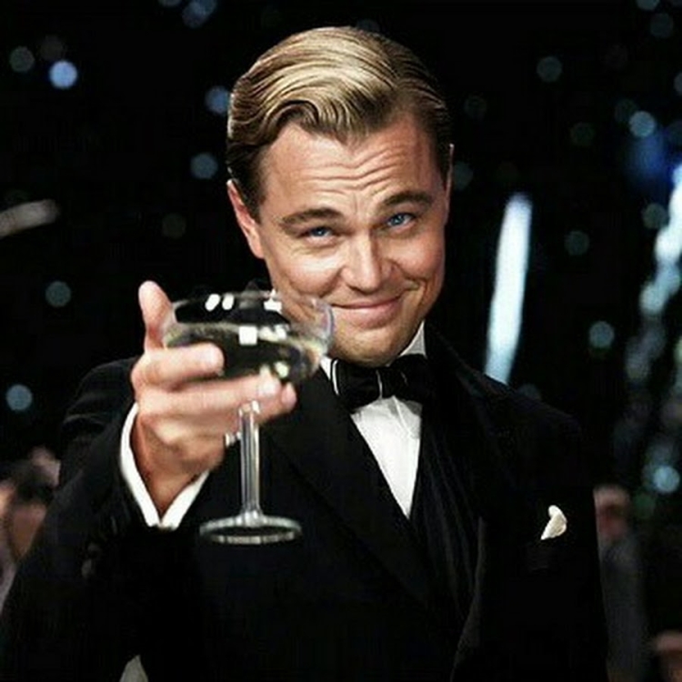 Великий Гэтсби Леонардо ди Каприо с бокалом