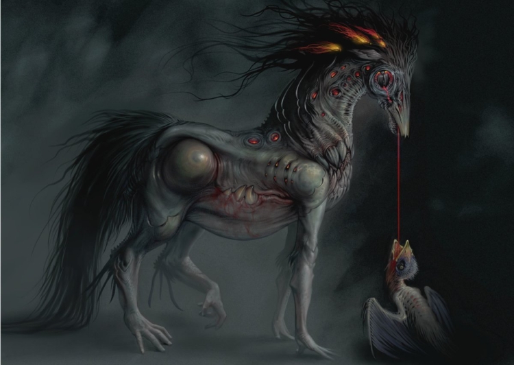 Долговязая лошадь SCP арт
