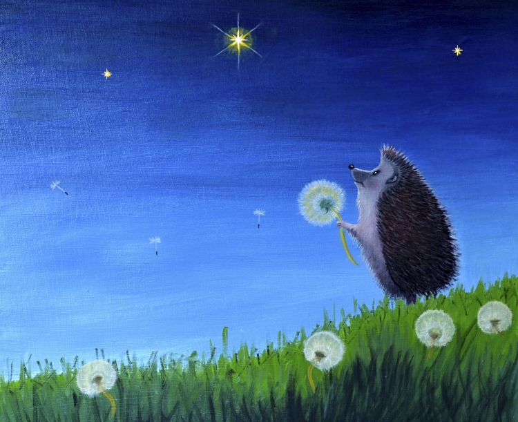 Ежик с одуванчиком