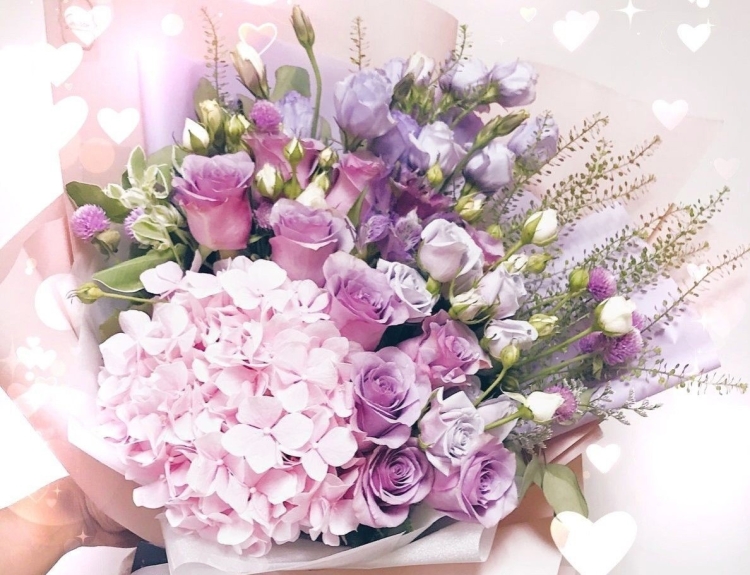 Открытка с днем рождения букет