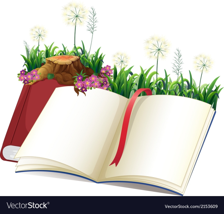 Раскрытая книга с закладкой фон