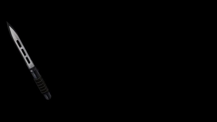 Нож на темном фоне
