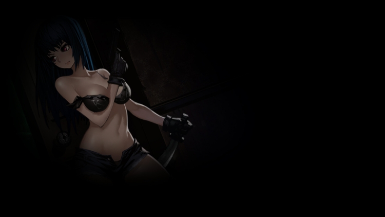 Анимешные девушки на темном фоне