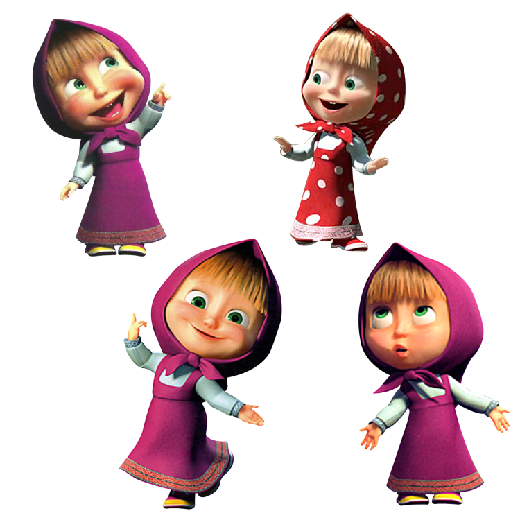 Герои мультика Маша и медведь