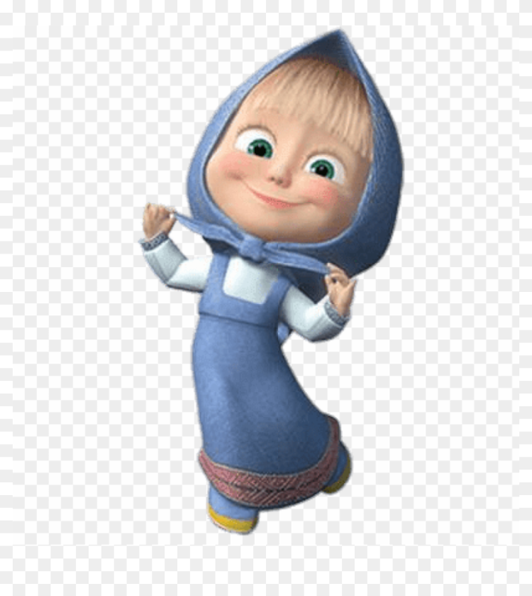 Маша из Маша и медведь на белом фоне