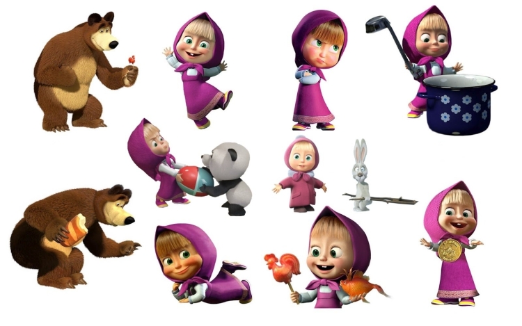 Маша и медведь Маша печать