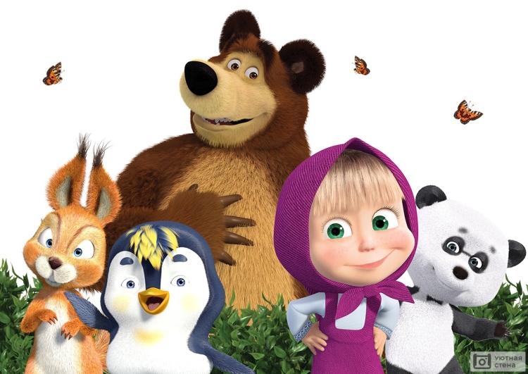 Герои мультфильма Маша и медведь