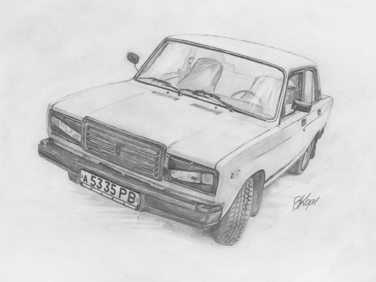 Рисунки Жигули ВАЗ 2107