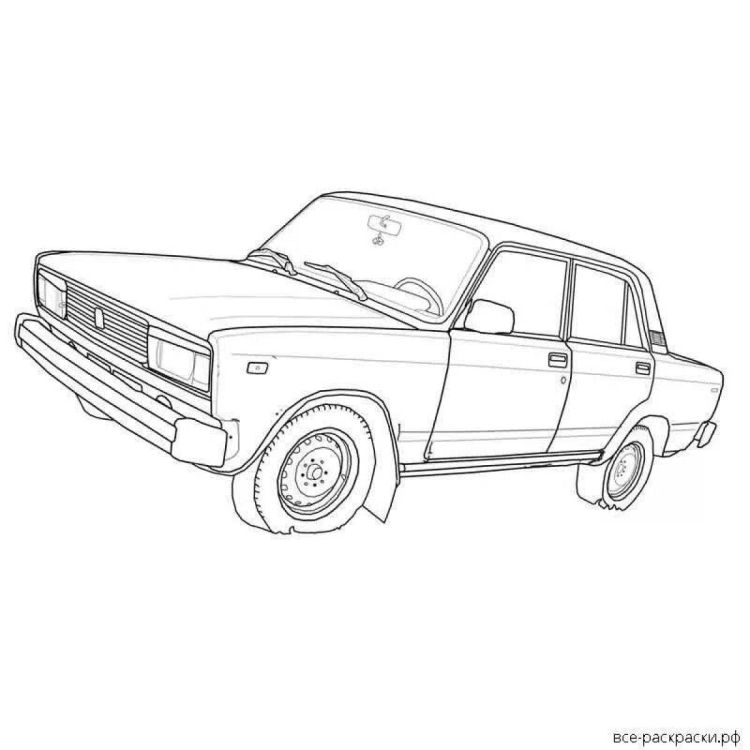 Лада 2107 спереди раскраска