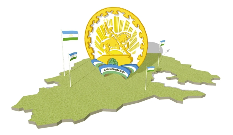 Карта герб флаг Башкортостан