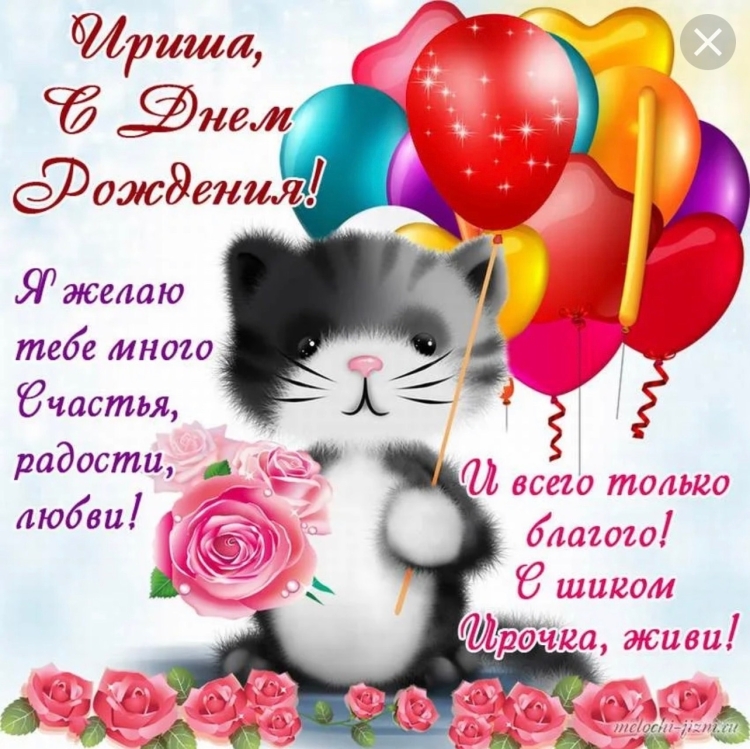 Поздравления с днём рождения Ирочка