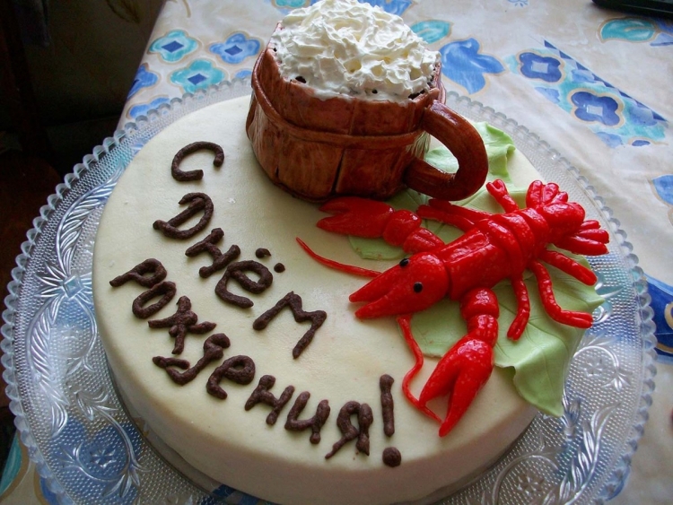 Открытки с днём рождения с тортом