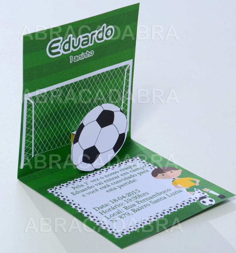 Пригласительные на детский день рождения с футбольным мячом