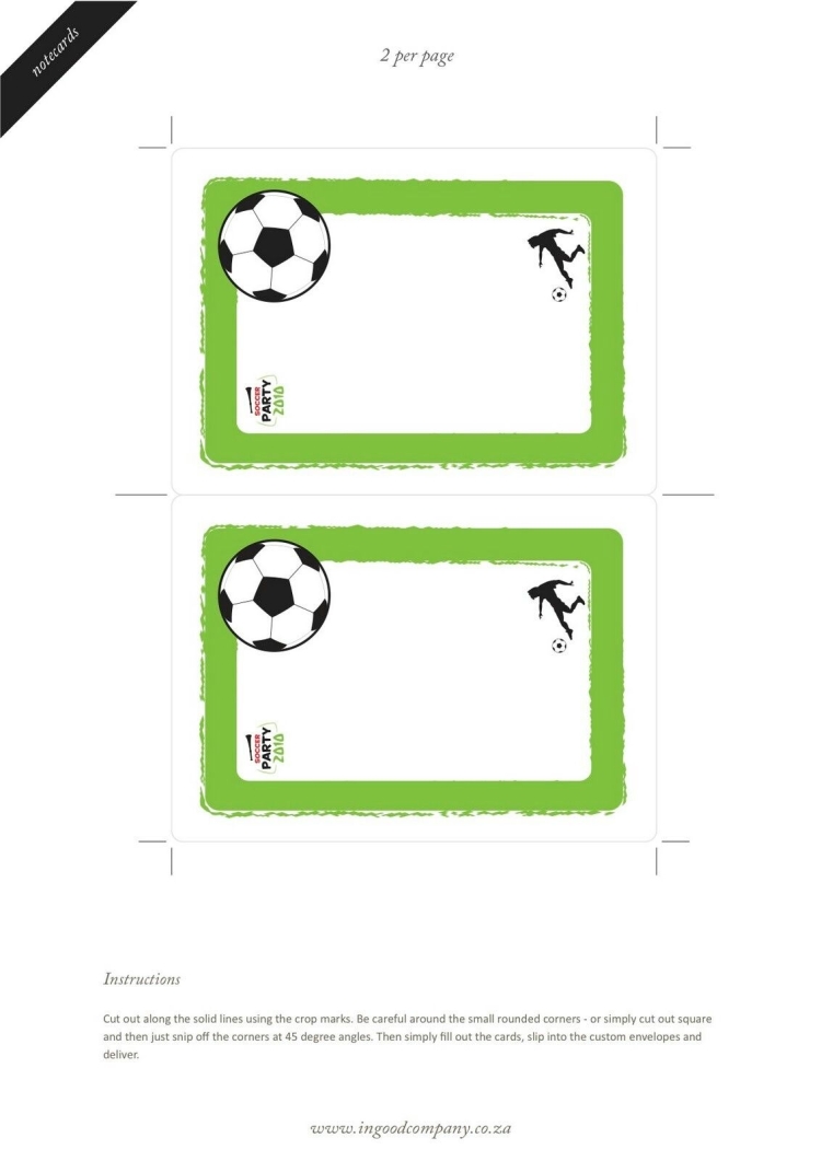 Пригласительные на день рождения футбол