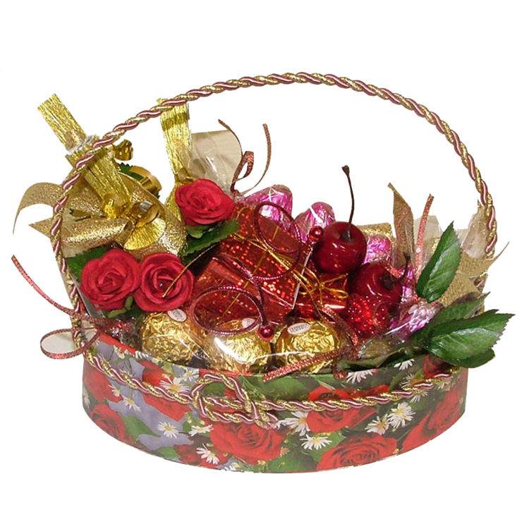 Красивый букет с конфетами