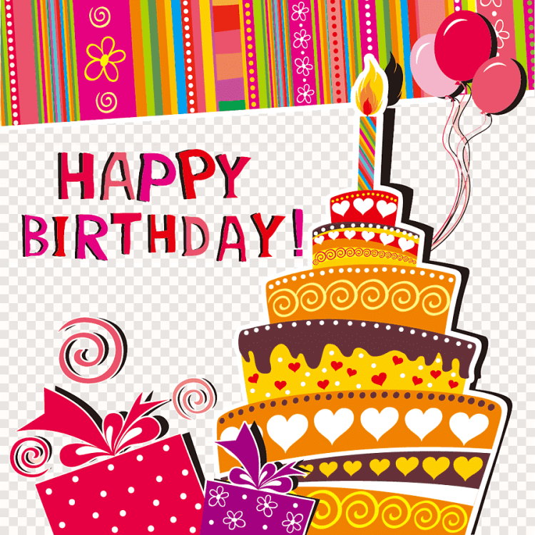 Открытка с днём рождения Happy Birthday