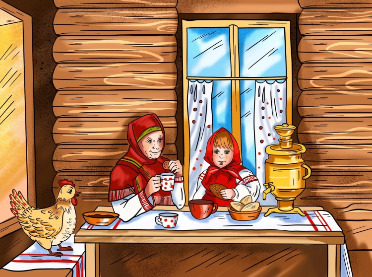 Фон для сказки Курочка Ряба
