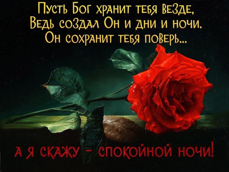 Спокойной ночи пожелания с цветами христианские