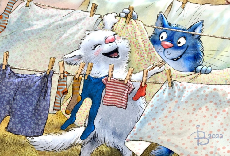 Синие коты зима