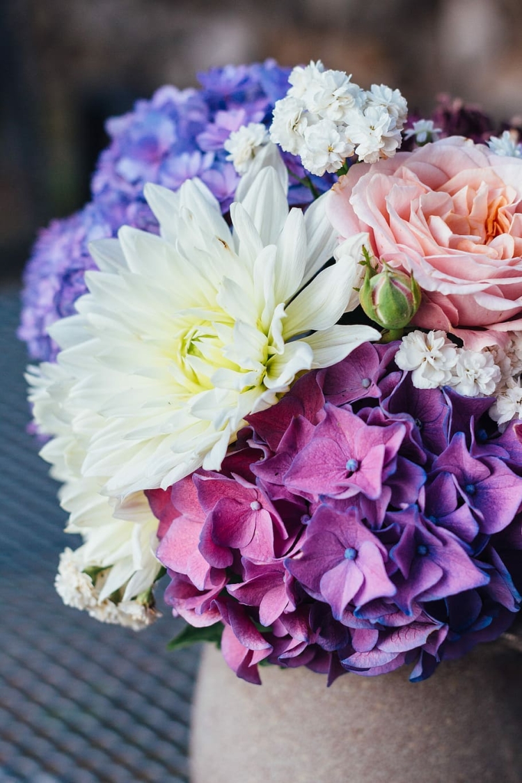 Букет гортензий с днем рождения