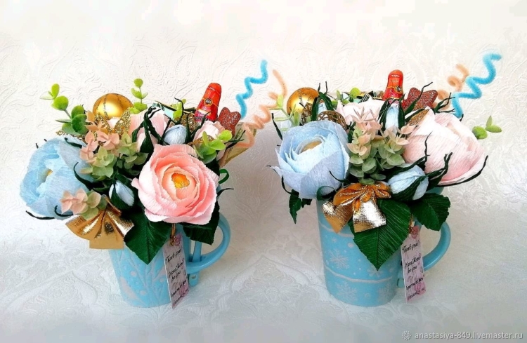 Букет из конфет в кружке