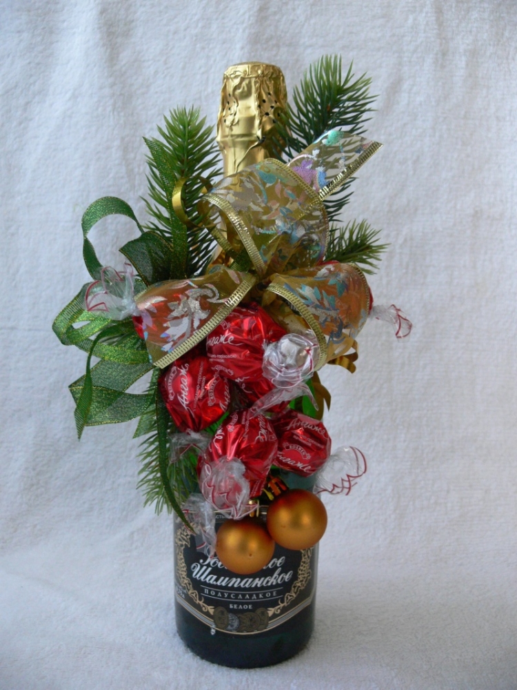 Новогодние Конфетные композиции