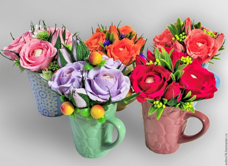 Букет из конфет в кружке