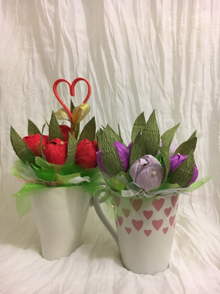 Букет из конфет в кружке