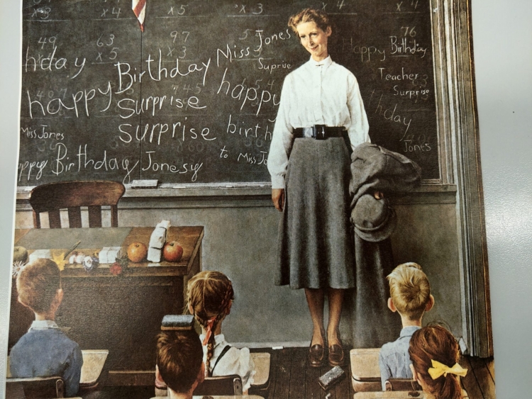Норман Роквелл «день рождения учителя» (1956)