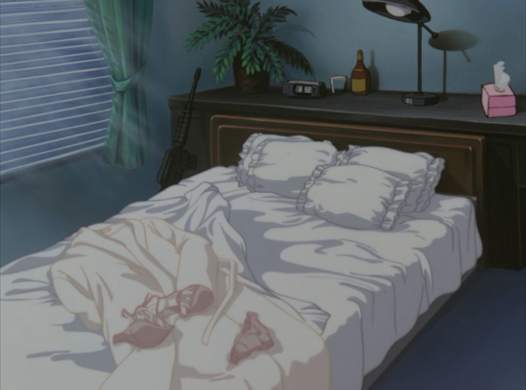 Комната с кроватью аниме