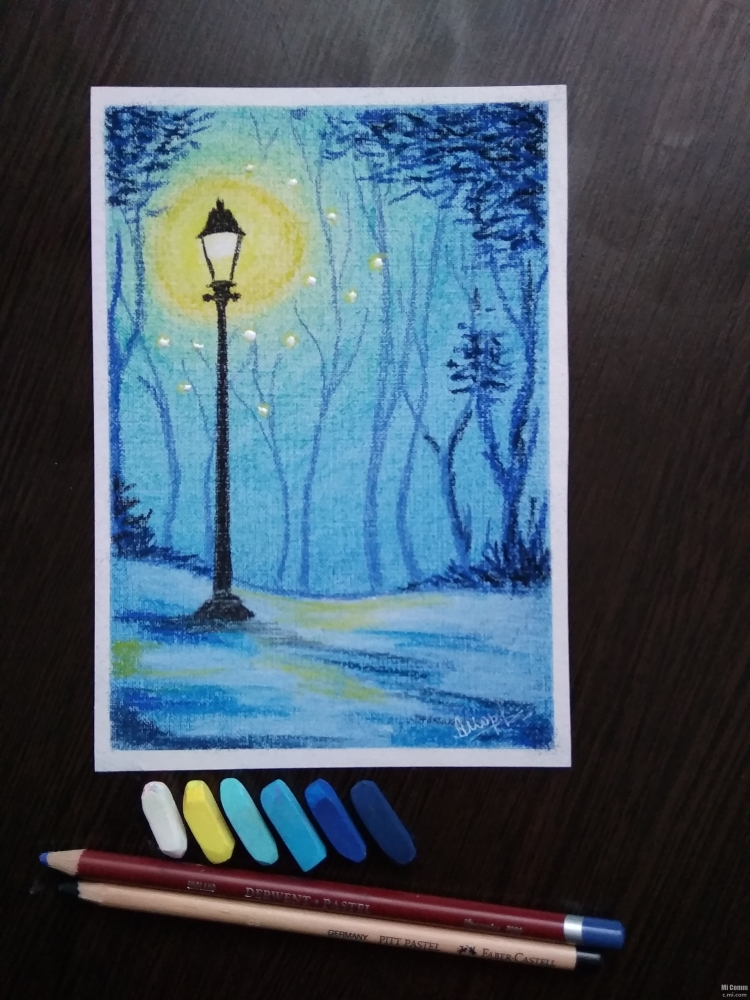Рисование мелками на бумаге