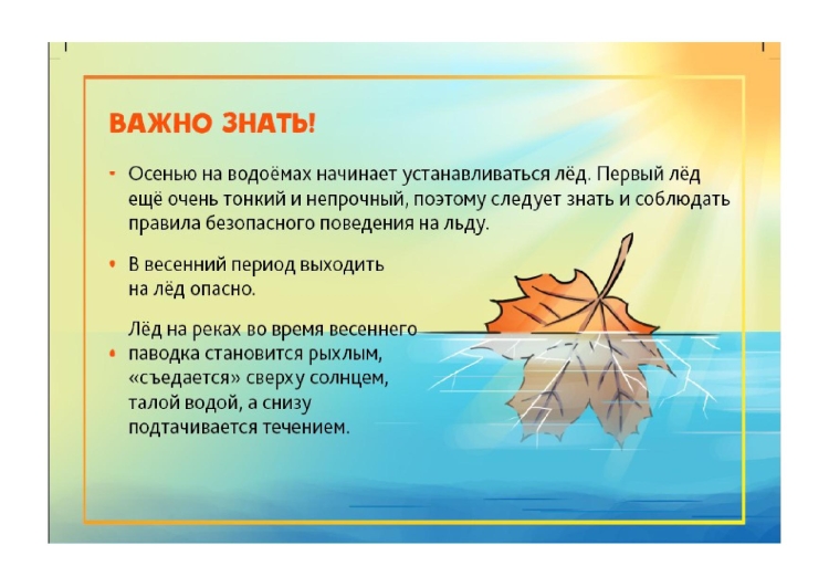 Безопасное поведение в осенний период