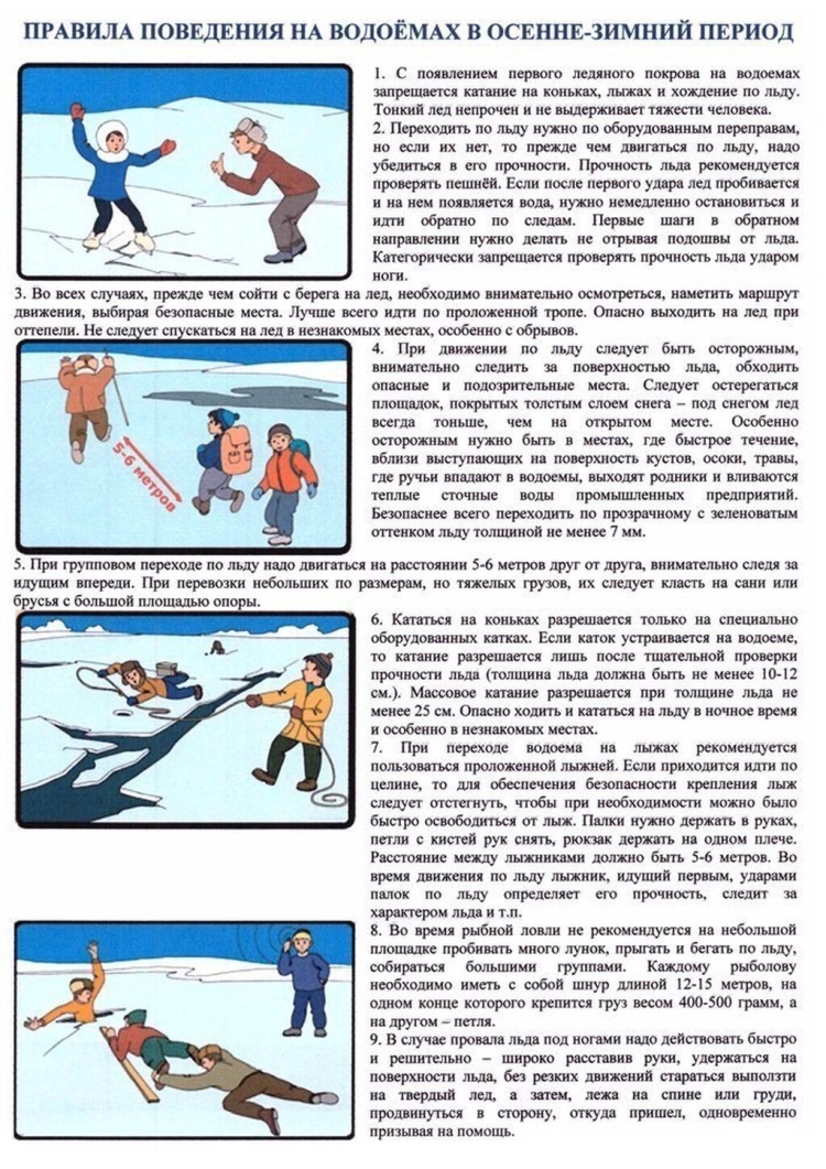 Памятка по безопасному поведению на льду в зимний период