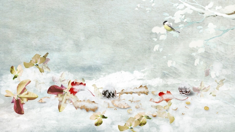 Зимний фон акварель